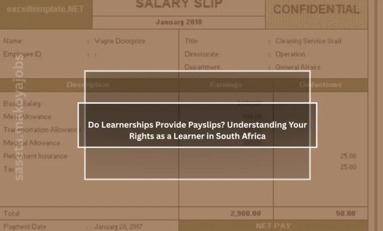 Do Learnerships Provide Payslips
